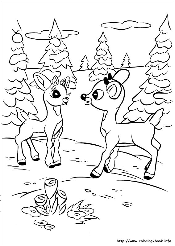 Plansa de colorat cu Rudolph 2 12